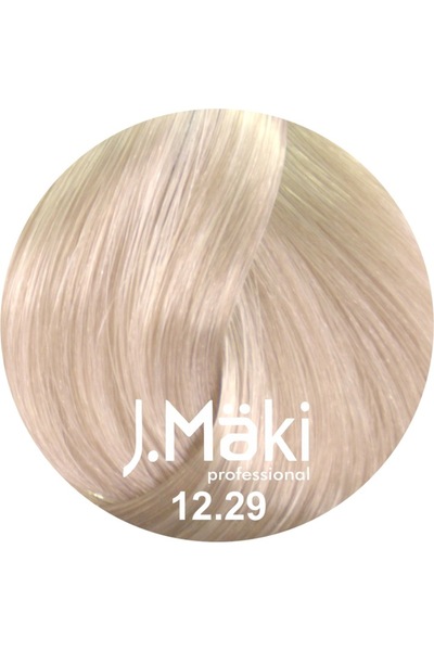 J.Mäki professional Vopsea de păr cu conținut scăzut de amoniac 12.29 Blond super deschis perlat 60 ml