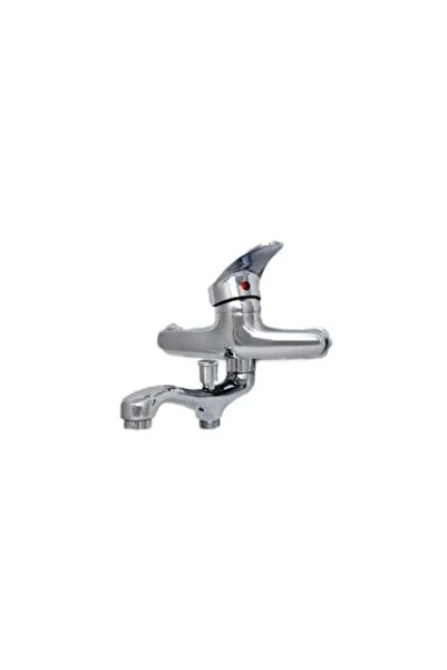 OEM Glossy Chrome Bathtub Faucet - Complete Set with 25cm Swivel Spout, Faucet, Hose and Eccentrics Included