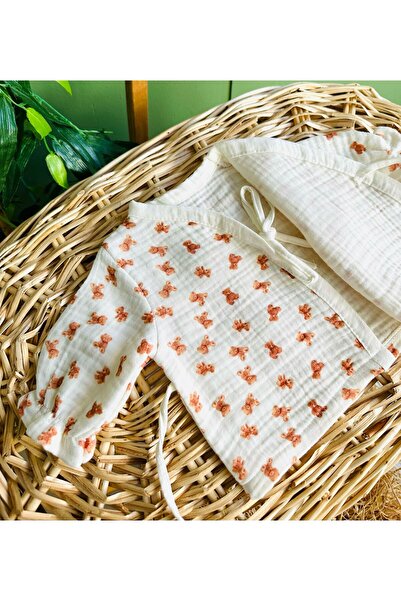 esilaaaksesuar Muslin 4-Piece Bear Set 100% Organic 100% Cotton