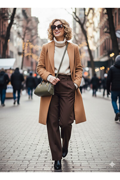 FABRİCA WEAR Casual Women's Hand and Shoulder Bag with Zipper Compartment and Adjustable Long Strap Detail