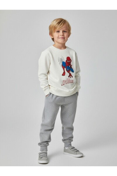 Patriko Boys' Popular Character Inner Fleece Lined Winter Bottom-Upper Set in Burgundy-Grey-Blue Colors