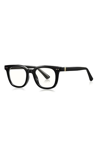 SKYDDAR INNOVATION Blue Light Protection Glasses Unisex/Men, Metal Frames, 2229, Modern Design, set sticker, Black