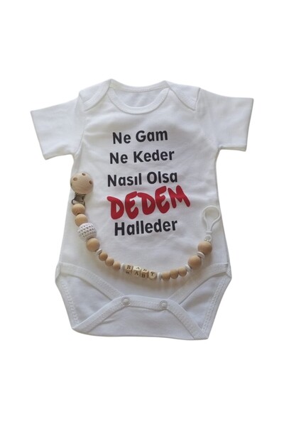 Style Baby Amazing Yenidoğan Ünisex Bebek, Dedem Halleder Baskılı Badi ve İsi...