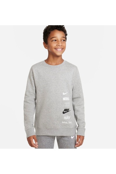 Nike Sportswear Pullover Children's Gray Sweatshirt