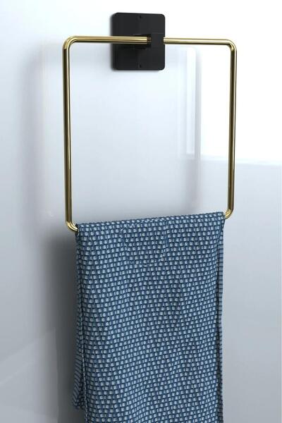 Home Stuff Αυτοκόλλητη ανοξείδωτη χρυσή θήκη για ρολό χαρτιού, θήκη για χαρτί υγείας και τετράγωνη θήκη για πετσέτες μπάνιου κουζίνας σετ 3 τεμαχίων