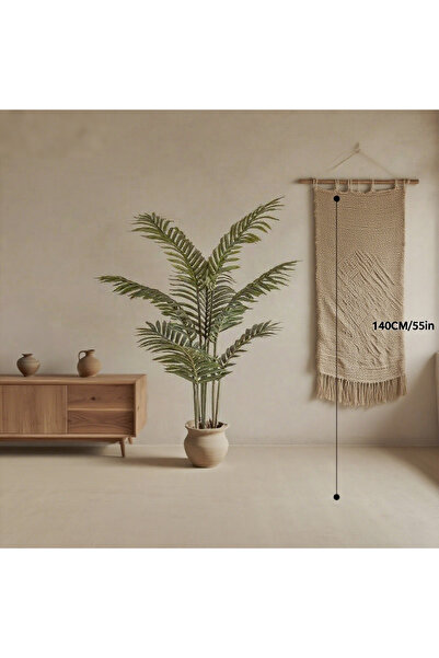 BESTONE شجرة نخيل اصطناعية استوائية بطول 140 سم، سهلة العناية، ديكور داخلي وخارجي، هدية الترحيب بالمنزل الجديد