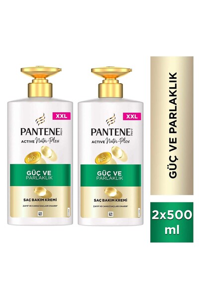 Pantene Güç ve ParlakIık Saç Kremi 500 ml x 2 ADET