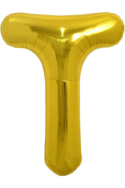 BALON DİYARI All Letters Letter Balloon Gold Gold 78cm Large Size