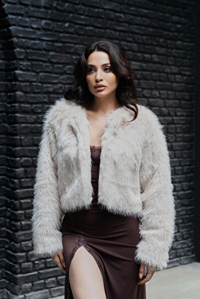 Serica Moda Stone Lined Short Fur Jacket