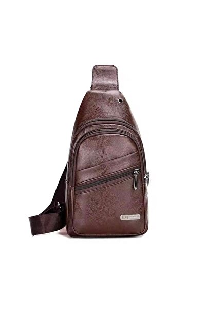 Zen Store KHAKI Crossbody Sling Bag with Earphone Hole for Men & Women - Chest Daypack for Hiking Camping