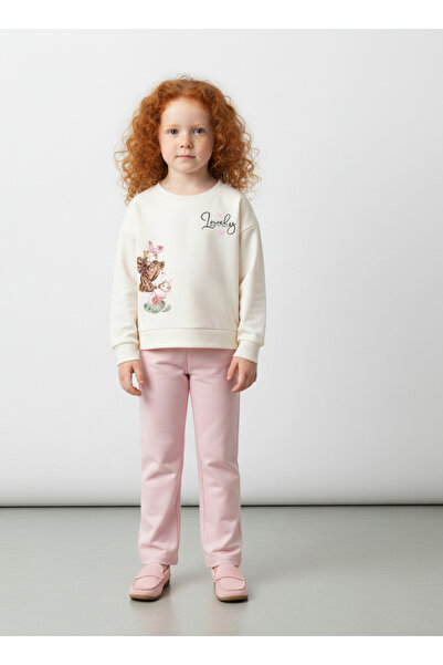 ALG Girl's Embroidery-Detail Fleece-Lined Soft Fabric Set