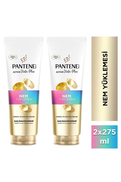 Pantene Nem Yükleme Hafif Saç Kremi 275ml Normal ve Kuru Saçlar için x 2 Adet