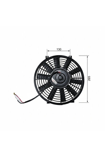 Marka Universal 12 Uyumlu Volt Düz Kanat Fan Motoru - 10,5 İnç