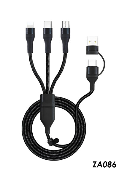 ZERO SPACE 3-in-2 Multi-Function Fast Charging Data Cable