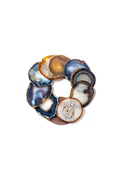 DECOR Λεπτή φέτα αχάτη -- 12-14 εκ.