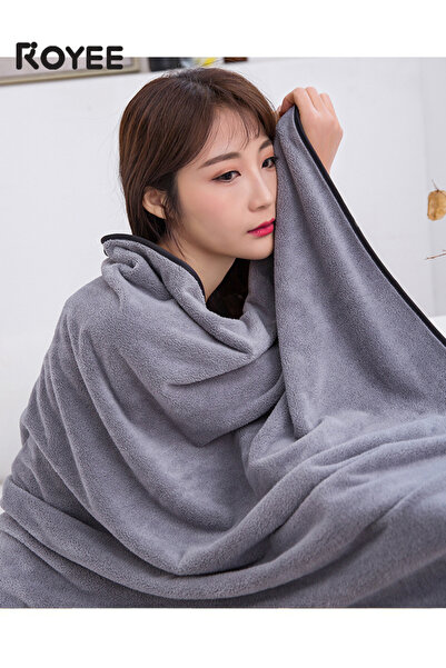 Royee Coral Fleece Bath Towel, Quick Drying Thickened and Enlarged Big Size Shower Towels(90 * 180cm)