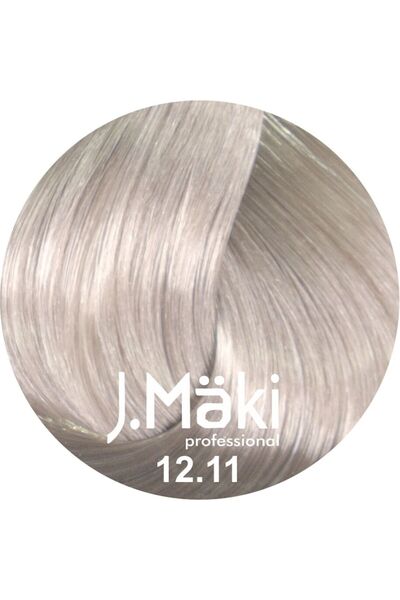 J.Mäki professional Vopsea de păr cu conținut scăzut de amoniac 12.11 Blond Cenușiu Super Deschis 60 ml