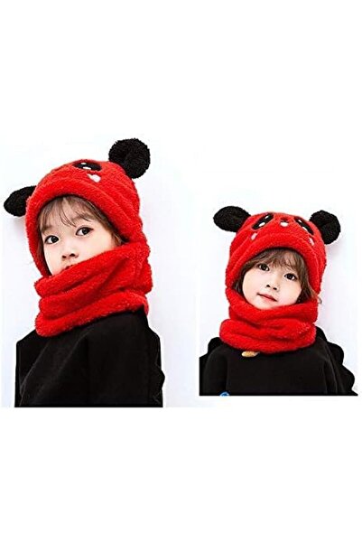 Generic Toddler Winter Cap Hat for Girls and Boys – Cute Bear Design, Red, M