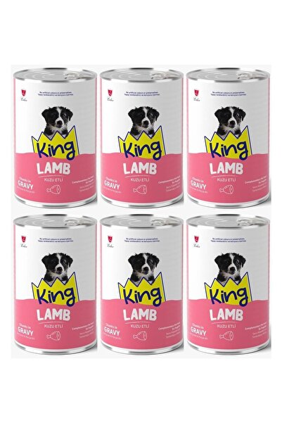 King Et Parçacıklı Kuzu Etli Yavru Köpek Konserve 400 Gr*6 ADET