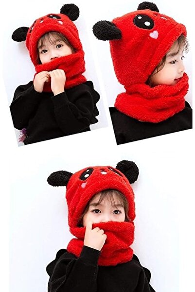 Generic Toddler Winter Cap Hat for Girls and Boys – Cute Bear Design, Red, M