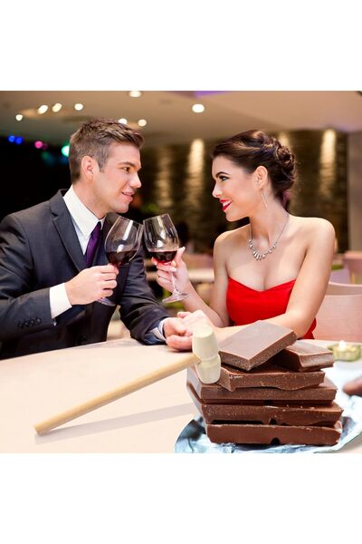 Paporich 20-Pack Small Wooden Heart Chocolate Hammers – Multipurpose Kids' Party & Craft Hammers