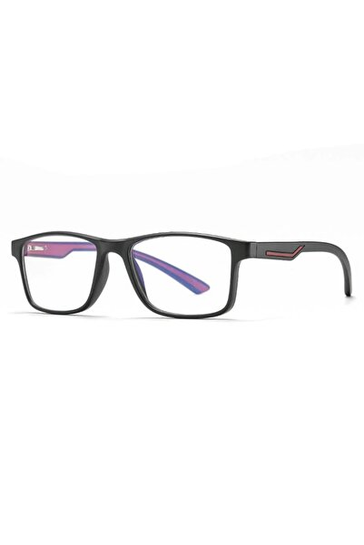 SKYDDAR INNOVATION Blue Light Protection Glasses Unisex/Women, Metal Frames, F2388, set sticker, Black Red