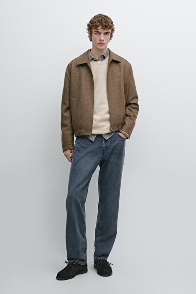 Massimo Dutti %100 yün fermuarlı ceket