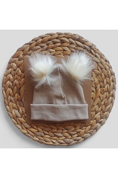 Panowill Design Bebek Unisex Kaş Korse Ponponlu Pamuklu Mevsimlik Bere