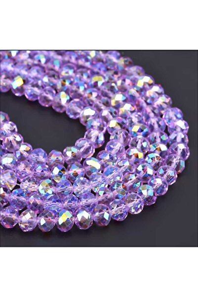 yiğit aksesuar Cristal liliac transparent de 8 mm, 20 șiruri (utilizat la fabricarea accesoriilor și a pungilor) Bonncuğu pentru lucrări de mână