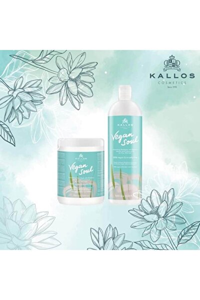 Kallos Vegan Soul Shampoo, 100% vegan, Family Pack 1L
