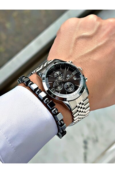 Bentini Men's Wrist Watch – Functional, Steel Band, Waterproof, 2-Year Warranty