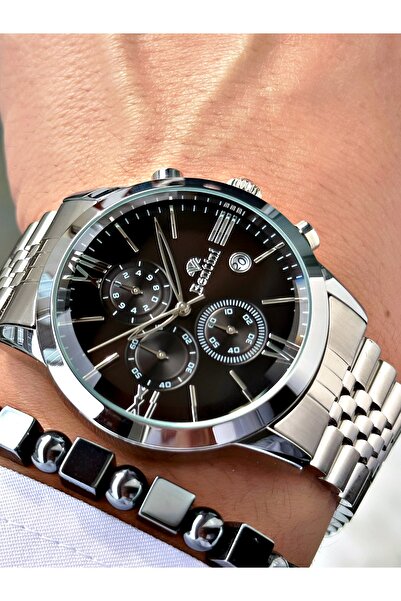 Bentini Men's Wrist Watch – Functional, Steel Band, Waterproof, 2-Year Warranty