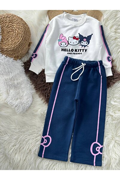 Teeny Weeny Kids Girl's Printed Top and Bottom Tracksuit Set