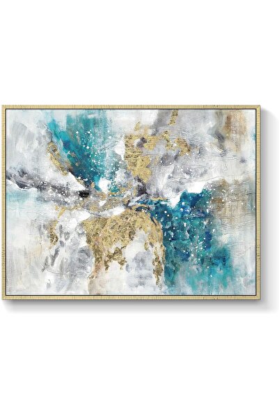 ALAYRA International Abstract Marble Texture Canvas Wall Art – Minimalist Gol...