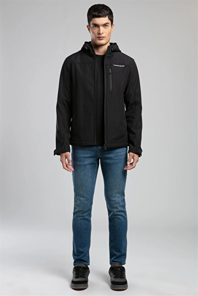 Lee Cooper Regular Fit Hooded Zippered Coat Men's Coat 261 Lcm 232001 8101