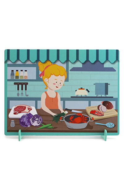 Nurio 2-in-1 Play Set - Kitchen and Letter Game - 53 pieces -