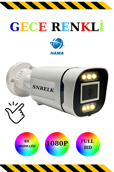 SNRELK GECE RENKLİ 6X LED WARM LIGHT GENİŞ AÇI GÜVENLİK KAMERASI