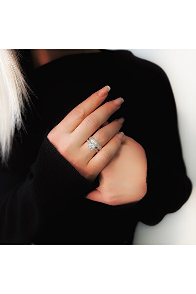 Daniel Angelson Çiftli Set Safir Zirkon Tek Taş & Alyans