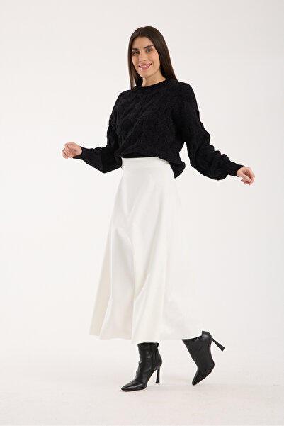 TheyYou Γυναικεία Φούστα Hijab Suede Flared Maxi