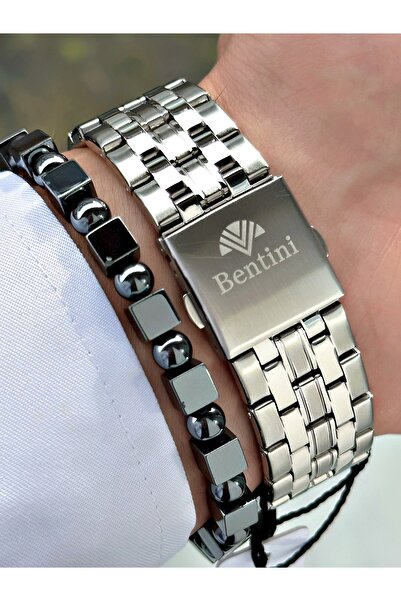 Bentini Men's Wrist Watch – Functional, Steel Band, Waterproof, 2-Year Warranty