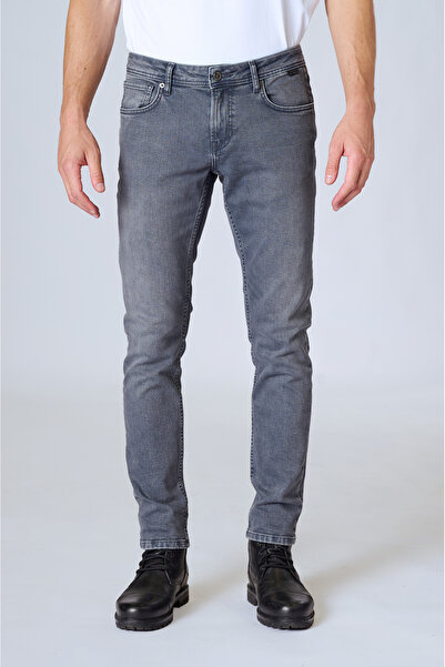 Twister Jeans Panama X 812-03 Grey Erkek Likralı Dar Kesim Kot Pantolon Gri