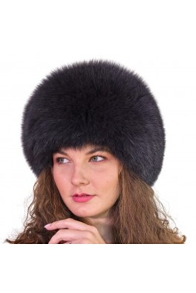 PFA CIOCARLAN ELENA Căciulă de damă din blană integrală de vulpe polară, maro...