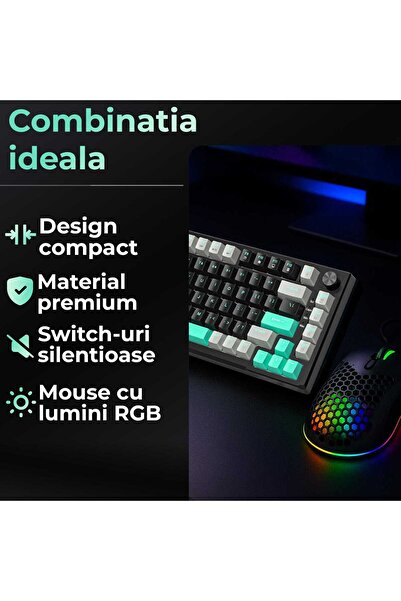 Timebox Gaming Pack: TKL 75% Hot-Swap Keyboard (Blue Switch) + Wireless 95g Gaming Mouse