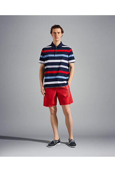 PAUL&SHARK MEN'S KNITTED POLOSHIRT C.WCOTTON