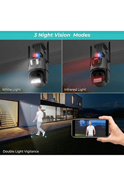 Closeli Surveillance Camera,PTZ Security Camera Dual Lens,CCTV Camera,Outdoor Camera,Security Camera