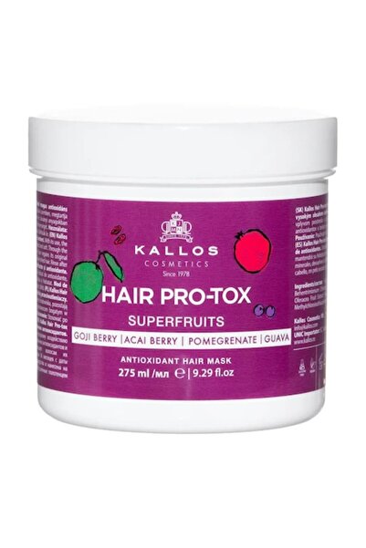 Kallos Mască de păr Pro-Tox Superfruits, 275 ml, pentru păr normal, unisex