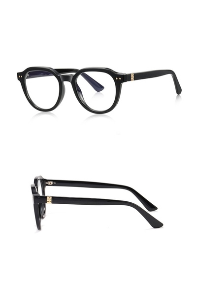 SKYDDAR INNOVATION Blue Light Protection Glasses Unisex/Men, Metal Frames, 2228, Modern Design, set sticker, Black