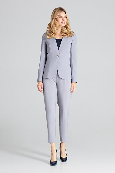 Figl Women's gray jacket with one button - M678 size S