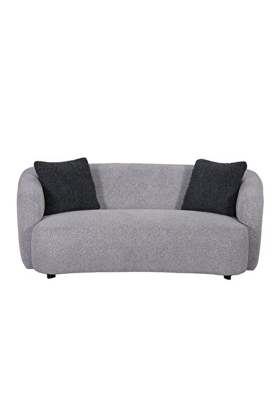 Danube Home Lucio 2 Seater Fabric Sofa - Grey, Solid Wood Frame, 183x95x71cm, 2 Years Warranty, Stylish Design