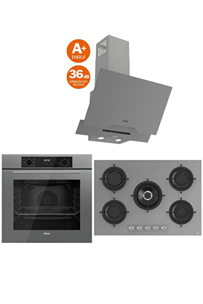 Ferre ICON PLUS 75 SERİSİ 3LÜ CAM ANKASTRE SET (QBL63CPR-RS038-D065-SA)